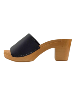 DINA Heels  - Mat Zwart - Nubuck leer - open toe