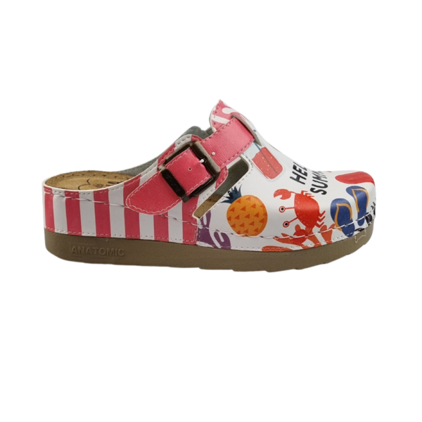 DINA Hello Summer! - clogs with plastic sole and medical footbed - Dina clogs