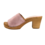 DINA Absatzschuhe – Pastellrosa – Wildleder – offene Zehenpartie