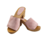 DINA Absatzschuhe – Pastellrosa – Wildleder – offene Zehenpartie
