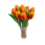 Wooden tulips in glass vase - 10 orange tulips (33cm high)