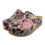 DINA floral leopard clogs - synthetic sole and medical footbed - by Dina