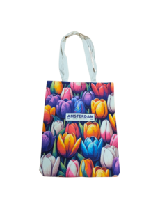 DINA Leinentasche - Amsterdam Tulpen
