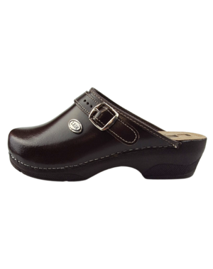 Ledi by Dina Arbeitsclogs - sehr bequem - PU-Clogs - Braun - Unisex