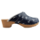 DINA Schwedische Holzschuhe – Blau mit weißen Schiffsankern