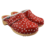 DINA Schwedische Holzschuhe – Rot mit Punkten