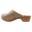 DINA Schwedische Holzschuhe – Cremefarben mit echtem Leder