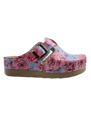 DINA Japanische Frühlingsblüten-Clogs – Kunststoffsohle und medizinisches Fußbett – von Dina