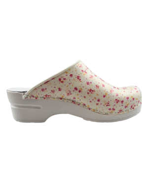 DINA Medische klompen - werkklompen - zorgklompen - Dina clogs - roze bloemetjes