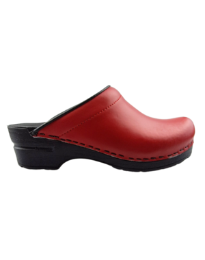 DINA Medical clogs - work clogs - Dina clogs - Red with black sole