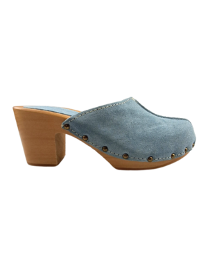 DINA Suede heels licht blauw