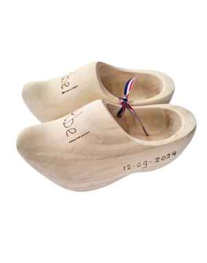  Birth clogs with engraving of date of birth and name