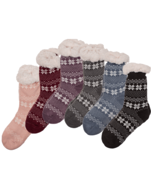 Winter huissokken damesmaat 36-42 diverse kleuren