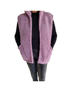  Bodywarmer 100% wool Lilac Purple - size S