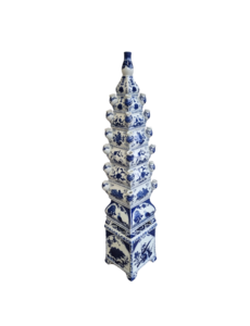 TRAA Delftsblauwe Piramide Vaas voor tulpen - 116cm hoog
