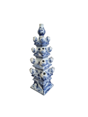 TRAA Delftsblauwe Piramide Vaas voor tulpen - 55cm hoog