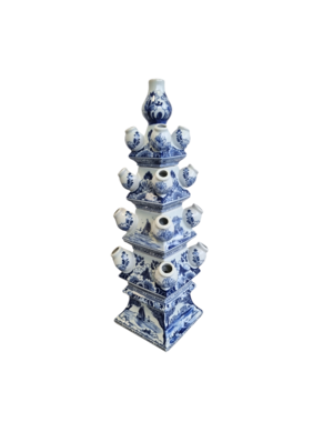 TRAA Delft Blue Pyramid Vase for tulips - 55cm high