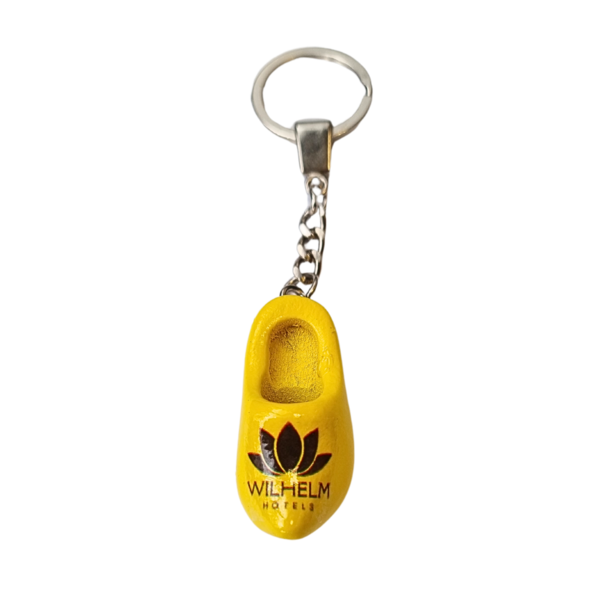 Clog key rings yellow with logo