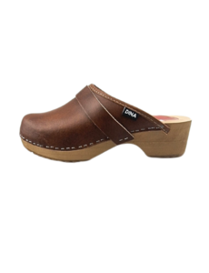 DINA Zweedse klompen klassiek bruin - unisex-