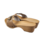 DINA Holzsandalen mit schmaler Schnalle – Clogs – Mokka