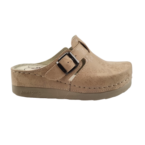 DINA Dina Komfort-Clogs - Beige (verstellbare Schnalle)