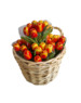  Boeket tulpjes 18cm lengte - rood/oranje tulpjes in mix
