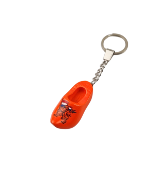 Orange lion clog keyring