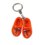 double clog key ring orange lion