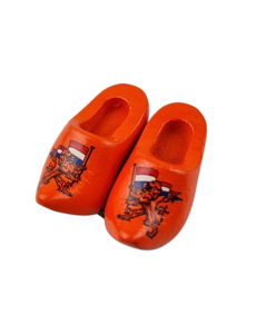Clog-Magnet 4cm Orange Lion