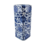 TRAA Delftsblauwe vaas vierkant met houten tulpen (9 stuks)