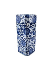 TRAA Delfter Blaue Vase 20cm hoch - quadratisch