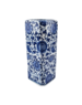 TRAA Delftsblauwe vaas 20cm hoog - vierkant