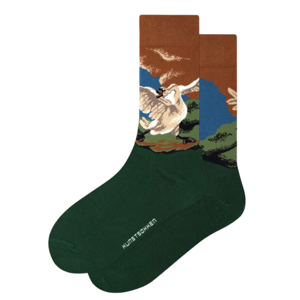Art socks The threatened swan J Asselijn - size 41/46