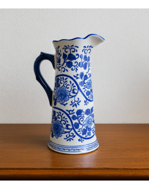 TRAA Delftsblauwe schenkkan - hoogte 31cm