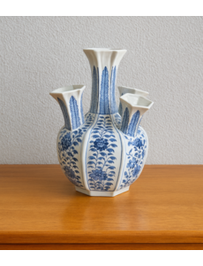 TRAA Delft blue 5 rings Vase for tulips - 45cm high