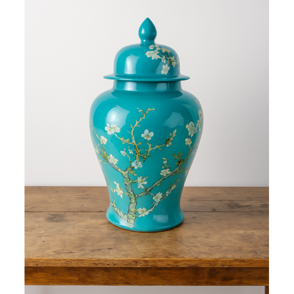 TRAA Keramikvase – Vincent van Gogh Mandelblüte (35 cm)