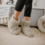 DINA  Wonderfully Soft Wool Slippers – High Model Natural Grey