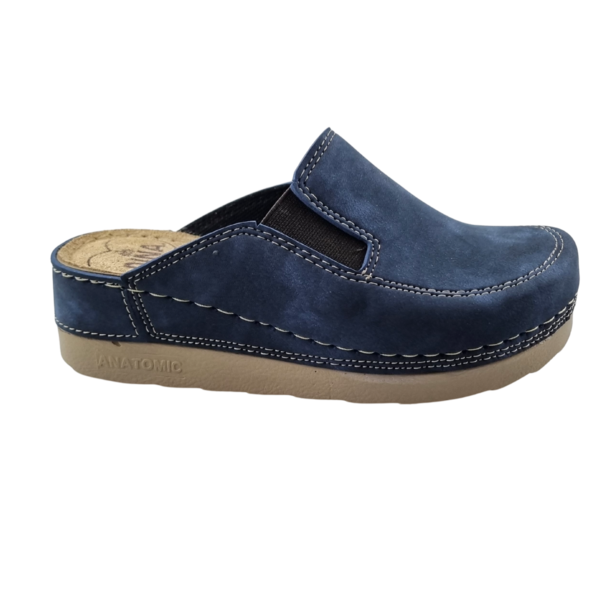 DINA PU clogs with soft footbed - Nubuck blue