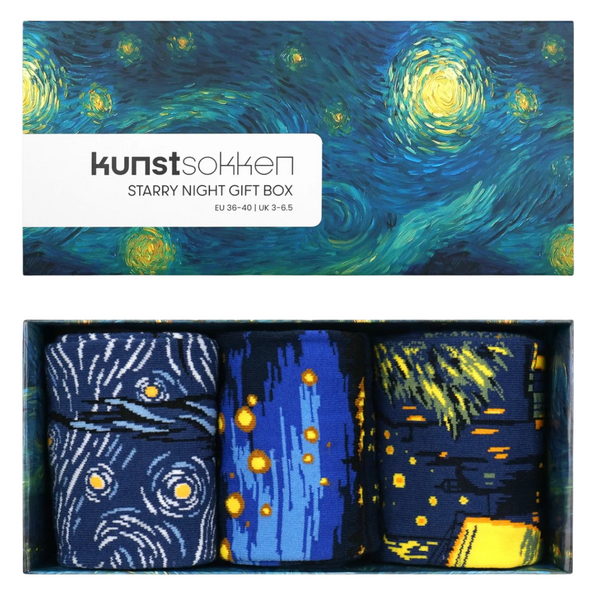 Kunstsokken Starry Night 3-pack - 36/40 en 41/46