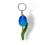 TRAA Tulip keychain mixed colors - text Amsterdam on leaf