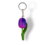 TRAA Tulip keychain mixed colors - text Amsterdam on leaf