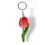 TRAA Tulip keychain mixed colors - text Amsterdam on leaf