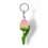 TRAA Tulip keychain mixed colors - text Amsterdam on leaf