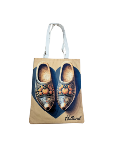 DINA canvas tas - Klompen op een hart