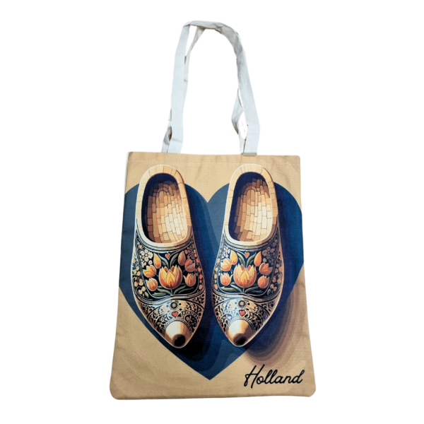 DINA canvas tas - Klompen op een hart