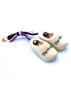  Brooch with two clogs - with logo printed