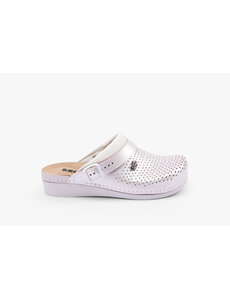 Leon Footwear Medische klompen met uitneembare zool  en antislip nop in zool - Parel pink