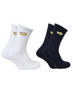 TRAA Traa Socken – bestickte Clog-Socken – Traa Merchandise – Größen 36–41/42–46 – schwarz oder weiß