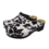 DINA Clogs mit Kuhfellmuster und schwarzer Sohle - Dina