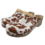 DINA Clogs with brown cow print and beige sole - Dina